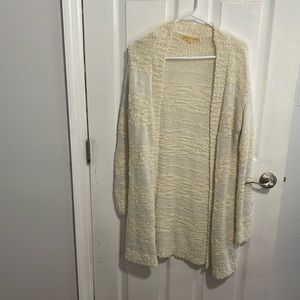 Off white long cardigan